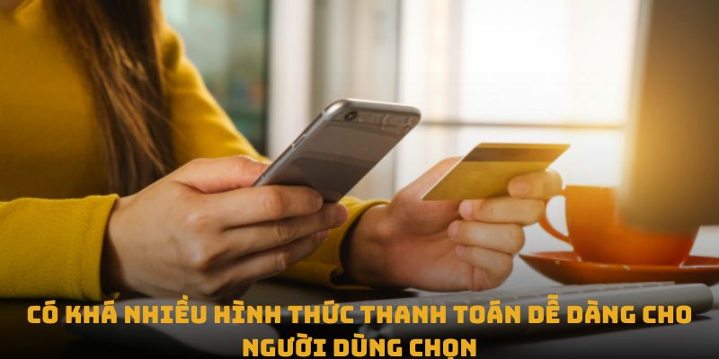 Có khá nhiều hình thức thanh toán dễ dàng cho người dùng chọn